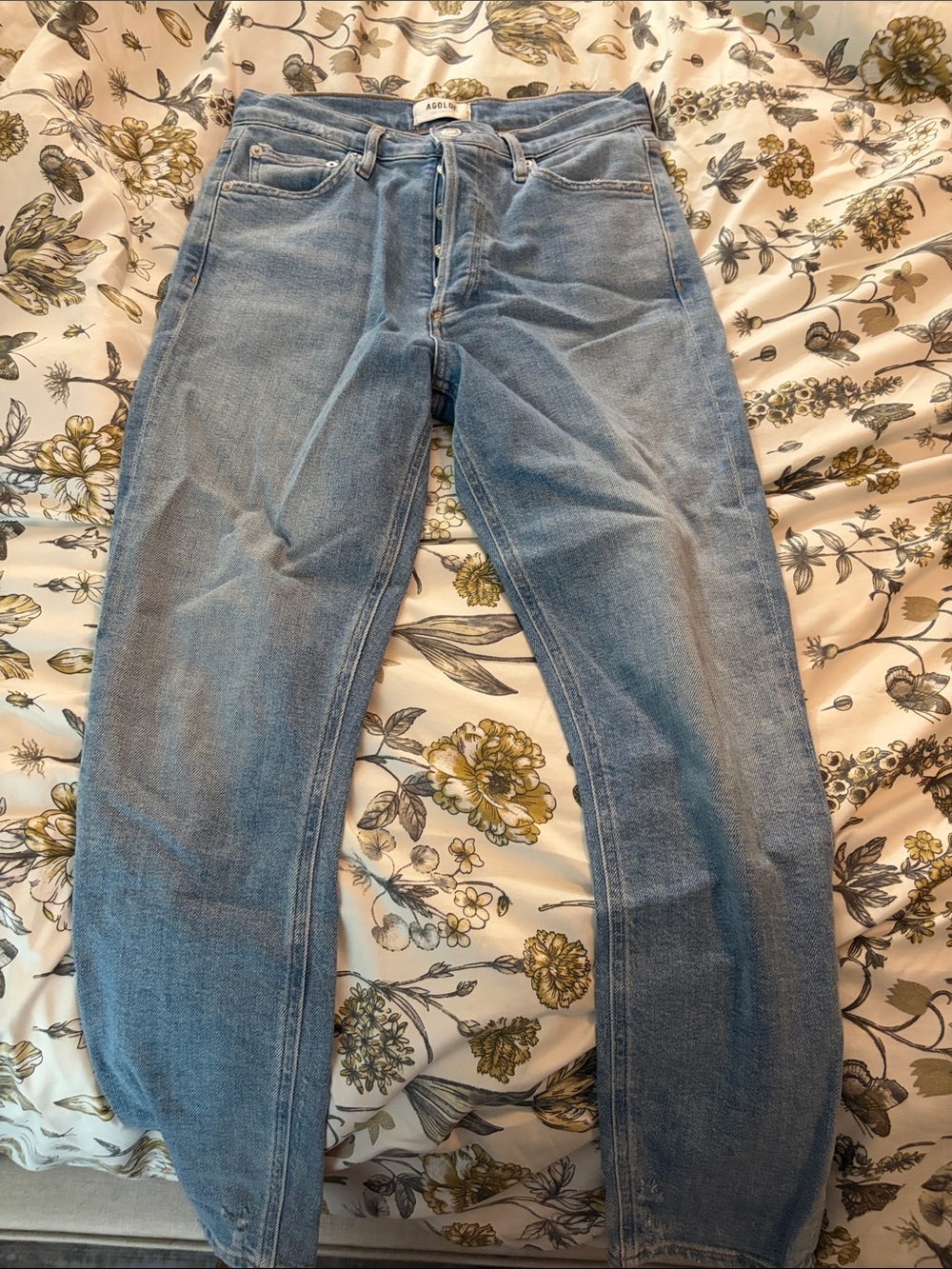 Agolde Light Blue Button-Fly Jeans